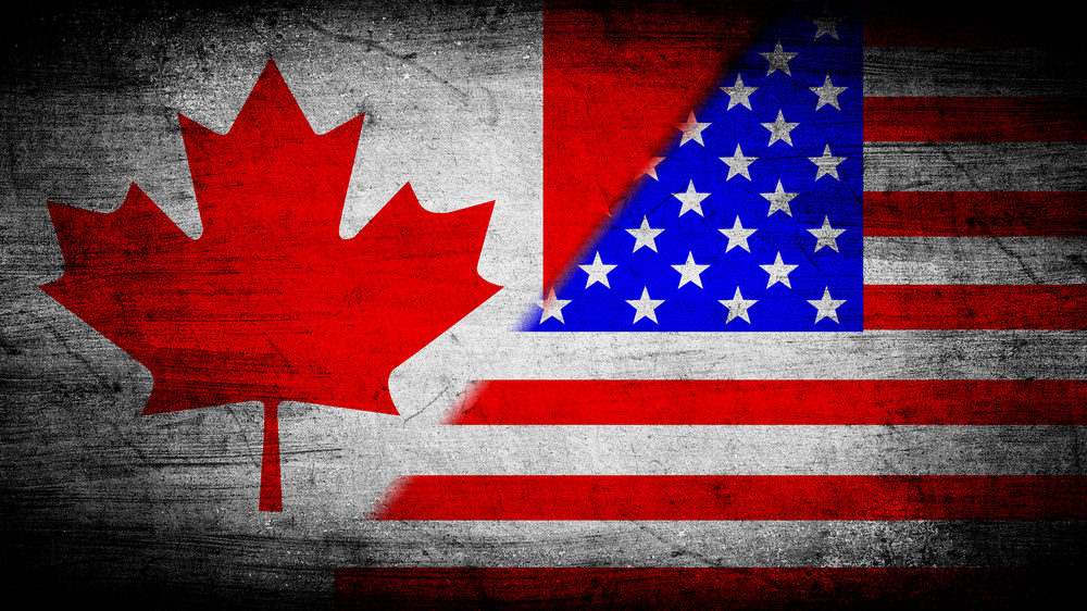 Canadian American Flag